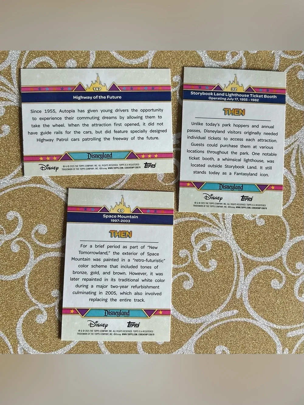 Topps Disneyland 70th Anniversary 3-Card Bundle